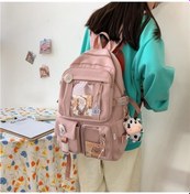 Resim Luckydog Okul Çantası Kadın Lise Öğrencisi Ortaokul Öğrencisi Sırt Çantası Sevimli Kız Kalp İlkokul Öğrencisi Mavi +inek +gül Diğer 