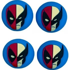 Resim Deadpool & Wolverine Ps5/ps4/ps3/xbox One/one X/one S/series X/series S 3d Analog Silikon -4 Adet Deadpool & Wolverine 4 