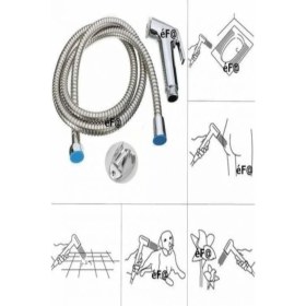 Resim Aiwa Şattaf Taharet Musluk Seti ve Klasik Taharet Musluğu 