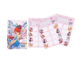 Resim Okul Etiketi Ders Programlı Winx Club 20 Li 16x24 3124 