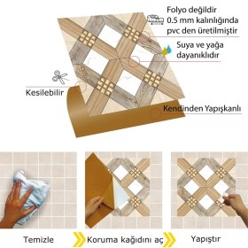 Resim Tink Kendinden Yapışkanlı Ahşap 016 Desenli Pvc Karo 30X30 cm (33 Adet) 3 M2 