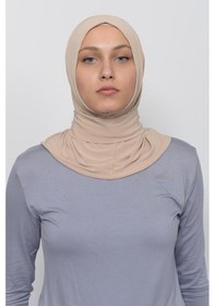 Resim Altobeh Çıtçıtlı Hazır Eşarp Hijap Bej 