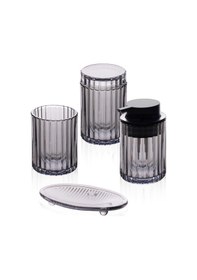 Resim The Mia Vinka Banyo Seti 4 Parça Gri 300 Ml 