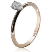 Resim Damla Kesim Tektaş Yüzük - 0.20 Karat G Renk Rose 14 Ayar 