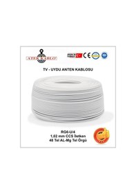 Resim Rg6 U4 100 Metre Tv Uydu Anten Kablosu 