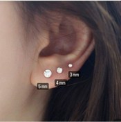 Resim Heppii Cerrahi Çelik Tektaş Küpe Seti 3 Parça 