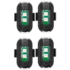 Resim Ranyeek X1 Titreşim Algılayıcı Flaş Lambası - Motosiklet/bisiklet/araç ışığı - Mıknatıs+bant Sabitleme - 4 Adet Usb Şarjlı Abs 