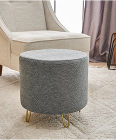 Resim Favora Asmara Metal Ayaklı Puf - Gri Gri 