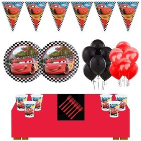 Resim Arabalar Doğum Günü Konsepti 16 Kişilik Şimşek Mcqueen Doğum G 