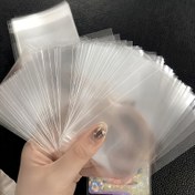 Resim 100/200/500 adet 6.5X8.99 cm Şeffaf Kart Kılıfı - Anti-Kir PP Plastik Açık Üst Kendinden Kapamalı Koruyucular, Ticari Kartlar, Spor Koleksiyonları, Küçük Kartlar ve Albüm Koruma, Kart Tutucuları için Uygun. 