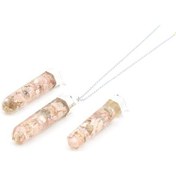 Resim Hakiki Doğal Rodokrozit Taşı Orgonit Kolye Ucu 1.Kalite 001 Çok Renkli 