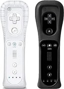 Resim Arrocent Wii Controller Wireless, Remote Controller Compatible for Wii Wii U Console, with Silicone Case and Wrist Strap – Black and White 