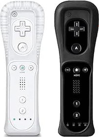 Resim Arrocent Wii Controller Wireless, Remote Controller Compatible for Wii Wii U Console, with Silicone Case and Wrist Strap – Black and White 