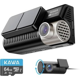 Resim ShopZum D11 2 Kameralı Ön/Arka 4K+1080P Starvis Sensörlü Yapay Zeka Destekli Wi-Fi Gps'Li Araç 
