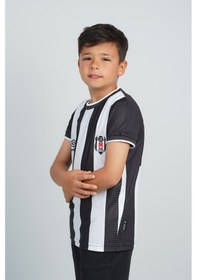 Resim Beşiktaş Çubuklu Çocuk Forma Siyah - Beyaz 