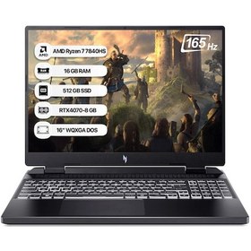 Resim Acer Nitro 16 AN16-41-R1PR NH.QLJEY.003 R7-7840HS 16 GB 512 GB SSD RTX4070 16" Paylaşımsız Dos WQXGA Dizüstü Bilgisayar 
