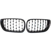 Resim 3 Serısı 2002 2004 E46 Içın Uyumlu Dıamond Panjur Böbrek Pıano Black Çerçeve 