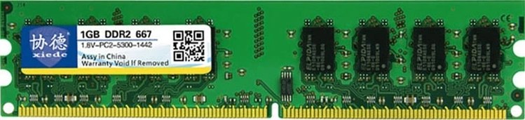Resim Sones Xıede X010 Ddr2 667mhz 1gb Masaüstü Bilgisayarlar İçin Genel Tam Uyumluluklu Bellek Ram Modülü 