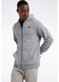 Resim Reebok Id French Terry Sl Logo F Gri Erkek Eşofman Üstü Gri 