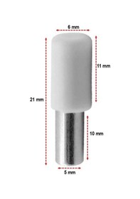 Resim Plastik Başlı Metal Raf Pimi 5 Mm Paslanmaz 25 Li Beyaz 