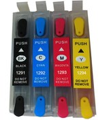 Resim Duruink Epson Sx445w Sx525wd Sx620fw Uyumlu Kolay Dolan Kartuş+4x100ml Mürekkep 4 Renk (dolu) 