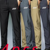 Resim 4 adet Erkek Atletik Jogger - Siyah, Gri, Kahverengi, Deniz Mavi, Fermuar Cebi ile, %100 Polyester, Yaz için Rahat ve Çok Yönlü, Erkekler için İdeal Hediye, Jogging Pantolonları 