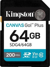 Resim KINGSTON 64GB CANVAS GO+ SDG4\u002F64GB SDHC HAFIZA KARTI 