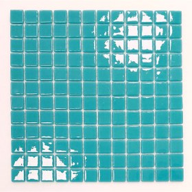 Resim MozaiKristaL Tüm yüzeyler için 25x25mm. Açık Turkuaz 31.5x31.5cm Fileli Cam Mozaik. ( 10 File=1 m2 Fiyatıdır) 