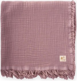 Resim Cigit Dört Kat Püsküllü Battaniye 80x120 Cm Bakır Bakır 