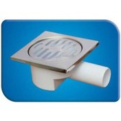 Resim Yer Süzgeci Sifonu Üstü Paslanmaz 10X10 Q32 Yandan Çıkış Gama 