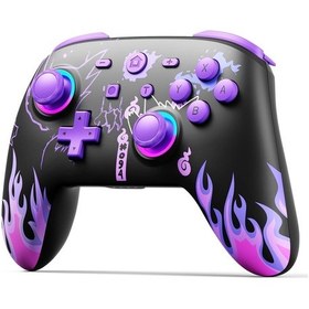 Resim Reedark Kablosuz Nintendo Switch Kontrolcü - Led Joystick, Titreşim, Turbo Ve Uyandırma Özellikli 