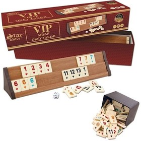 Resim Star Vip Ahşap Okey Takımı 