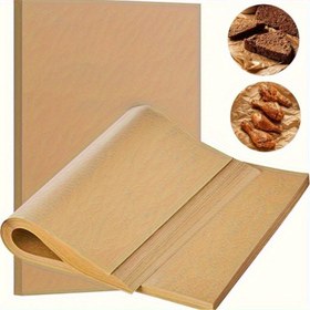 Resim 50 adet Premium Pergament Kağıdı - Yapışmaz, Yağ ve Su Geçirmez, Hava Fritözü, Buharlı ve Fırın Pişirme İçin Uygun 