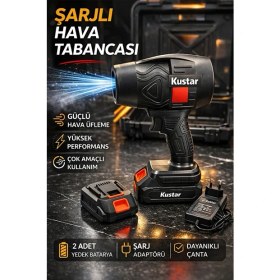 Resim Kustar Güçlü Şarjlı Hava Tabancası | Araç Kurutma | Ateş Tutuşturma | Elektronik Temizliği | Soğutma 