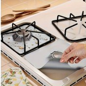 Resim 4 Paket Fiberglas Gazlı Ocak Koruyucuları, Yeniden Kullanılabilir Ocak Brülör Kapakları, Yapışmaz, Isıya Dayanıklı Astar Pedleri Mutfak Temizlik Aksesuarı, Yağ ve Leke Geçirmez, Mutfak Aletleri (Gıda Teması Dışı) 