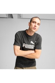 Resim Puma 68255007 Ess No. 1 Logo Heather Tee Erkek Spor Tişört 