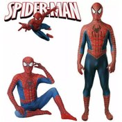 Resim İnanılmaz Örümcek Adam Tobey Maguire Cosplay Kostümü Cadılar Bayramı Partisi. 