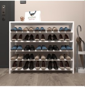 Resim Kenzlife Ayakkabılık Mısri Mat Beyaz Suntalam 080 080 20 Yimi Çift Ayakkabı Kapasitesi Arkalıksız Beyaz 