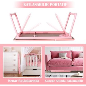 Resim Yükseklik Ayarlı Laptop Çalışma Sehpası Kanepe Koltuk Ve Yatakta Çalışmak İçin Stand Yp 