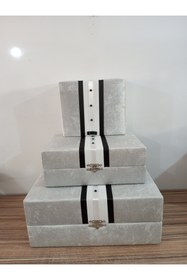 Resim Sonem Çeyiz Çeyiz Sandık Gelin Damat Çanta Bohça Kutusu 3lü 0555 