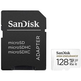 Resim SanDisk High Endurance SDSQQNR-128G-GN6IA 128 GB microSDXC V30 UHS-I C10 Hafıza Kartı 