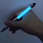 Resim 1 adet, Orijinal Yeni Ürün Işıltılı Yuvarlak Tükenmez Kalem ile Cep Telefonu Ekran Dokunmatik Kalem Yeni Hediye 