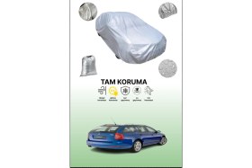 Resim Dokaca Gri Skoda Octavia Iı Combi Rs 2005 - 2008 Uyumulu Oto Branda, Araba Brandası, Koruyucu Örtü 