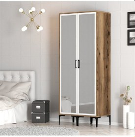 Resim Variant Kumsal 2 Kapılı Rr Gardrop - Ceviz / Beyaz 