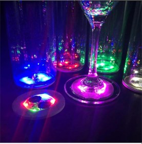 Resim Işıklı Yapışkanlı Bardak Altı Aparatı Ledli 3 Modlu 6 Cm Çap 1 Adet - Sptl-874093 