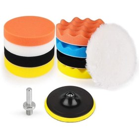 Resim Genel Markalar Oto Araç Araba Pasta Cila Polisaj Süngeri Keçesi Pedi 115 Mm Parlatıcı Parlatma Seti 11 Parça 