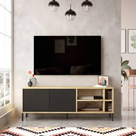 Resim Robin Home Diego Tv Ünitesi Tv Sehpası Metal Ayaklı 140CM Keçe-Siyah Dg8-Kl 