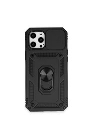 Resim artlab Art İphone 12 Pro Max Kılıf Pars Lens Yüzüklü Silikon - Siyah Lab 