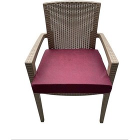 Resim Sandalye Minderi Koltuk Minderi Su İtici Güneşe Dayanıklı Sandalye Minderi 50x50x8 Bordo 4 Adet Mavi 