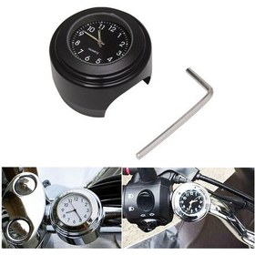 Resim Cbtx Evrensel Motosiklet Gidon Kuvars Saat Su Geçirmez Darbeye Dayanıklı Alüminyum Alaşımlı Siyah / Siyah Kadran 